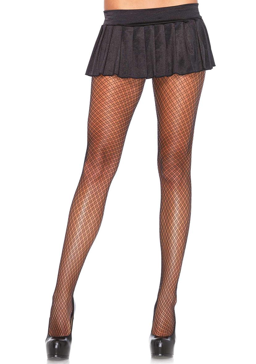 DUAL PLAID NET PANTYHOSE OS