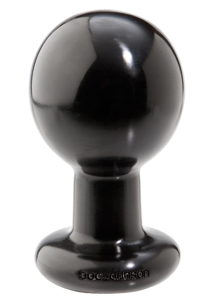 Round Butt Plug - Large - Black