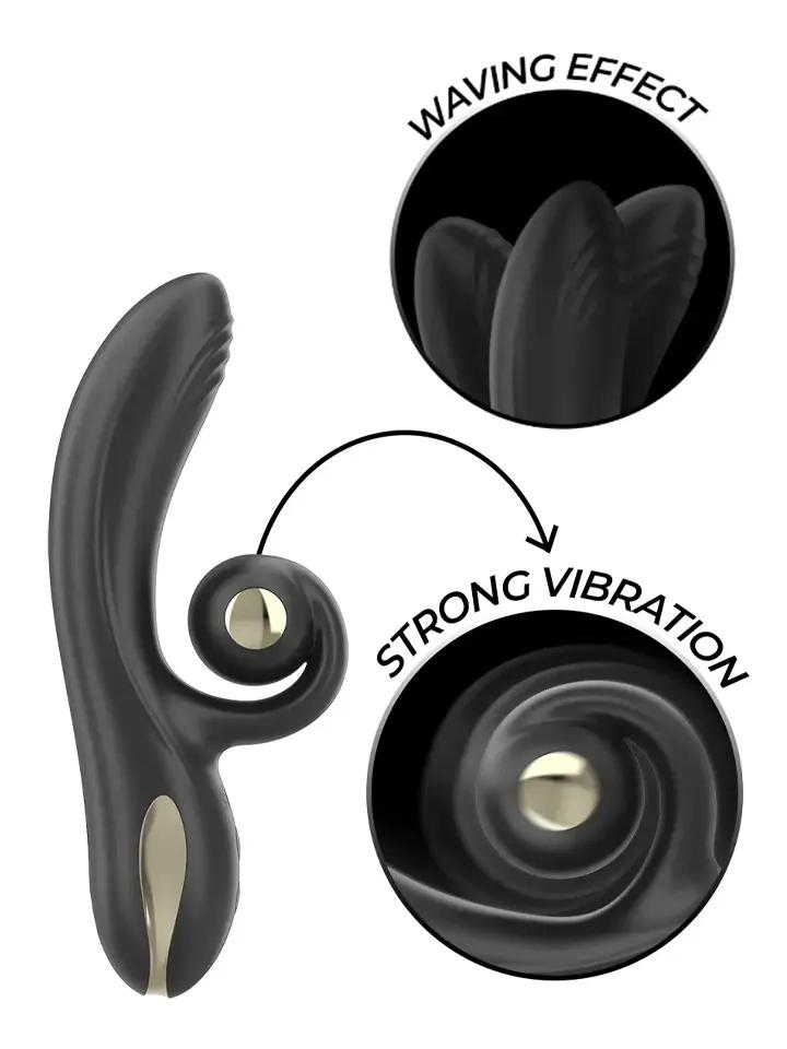 Twister Vibrator With Curve Stimulator &amp; Rotation