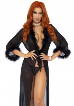 Marabou robe &amp; string