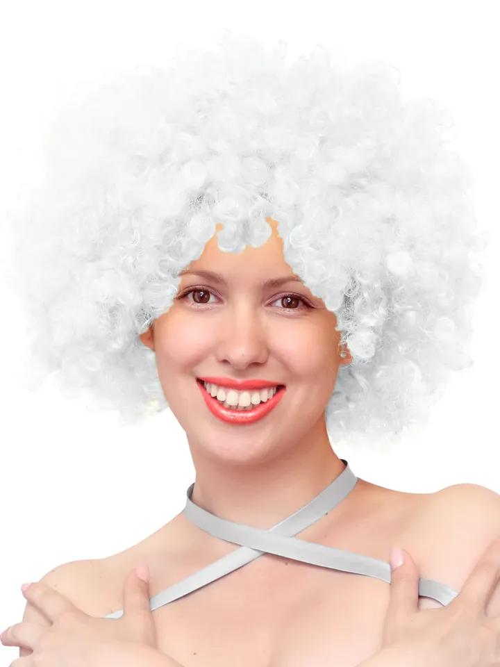 Party Wig Afro Hair White