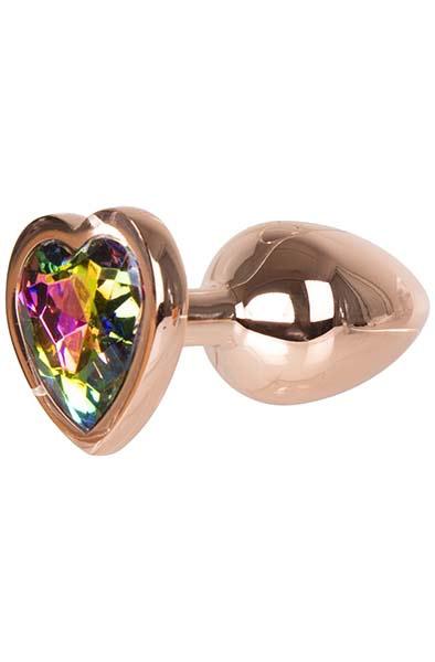 Metal Heart Plug Rose Gold Small