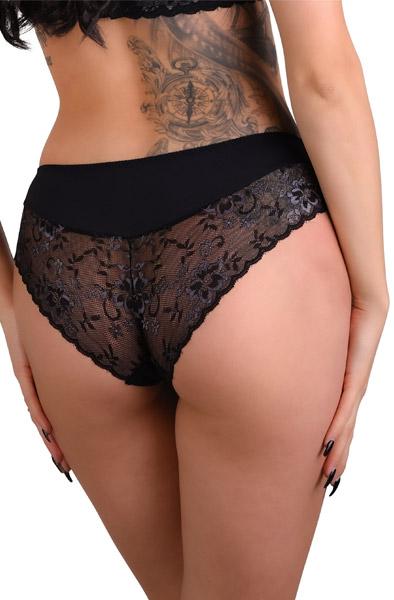 Floral Lace Hiphugger Black M/L Spetstrosa