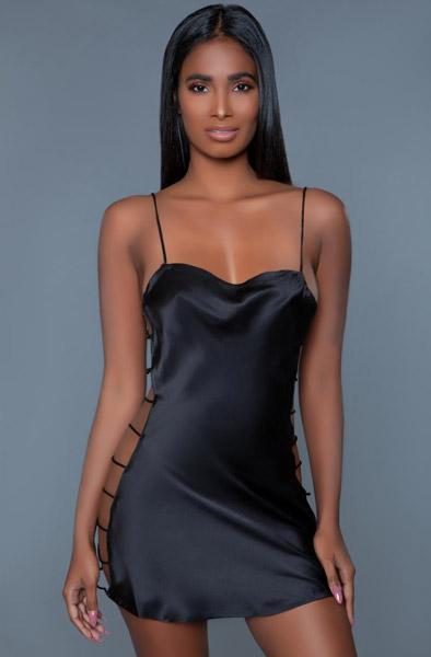 BeWicked Brooklyn Negligee With Open Sides Black L/XL Sexiga kläder