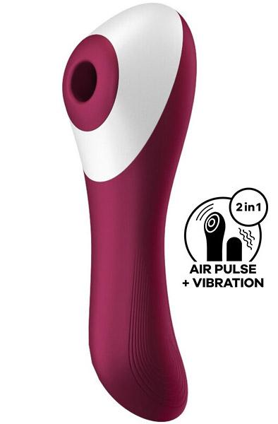 Satisfyer Dual Crush Red Lufttrycksvibrator