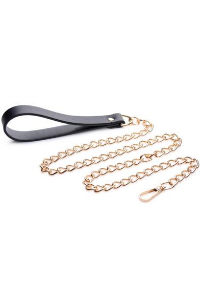 Master Series Luxury Leash Black/Gold Koppel