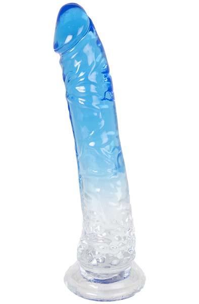 Dual Color Dildo Blue & Clear 20 cm Dildo