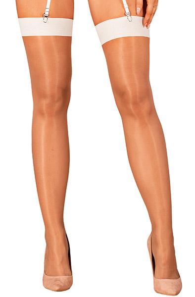 Obsessive S814 Stockings White S/M Stay-ups