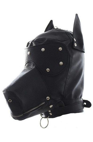 SM Doggy Hood Black BDSM mask