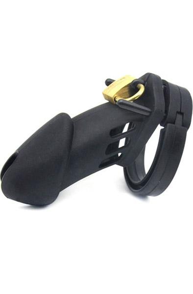 Cocklock CB-6000 Silicone Male Chastity Cage Black Kyskhetsbur