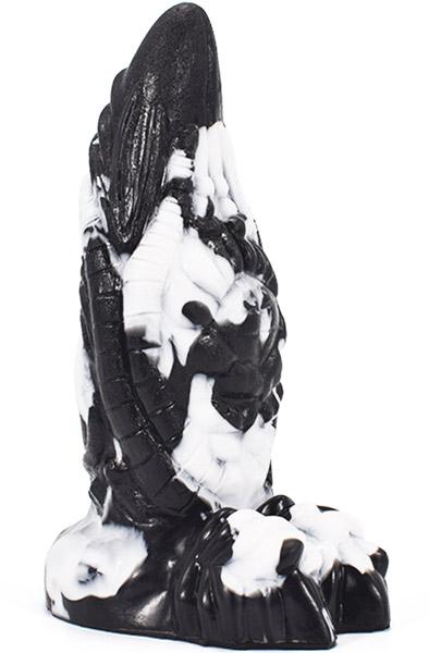 Rhegax Dildo Black-White 20 cm Dragon dildo