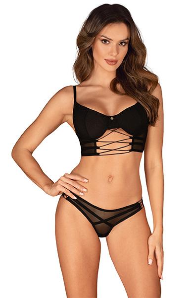 Obsessive Roxelia 2-pcs Set Black XS/S BH & BH-set