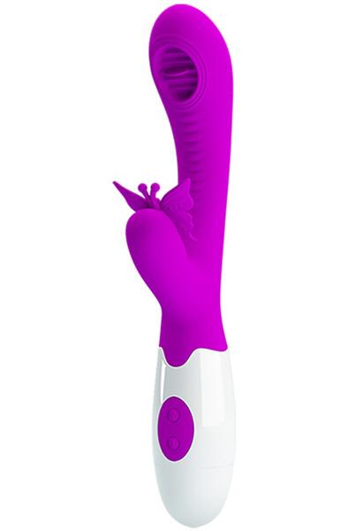 Pretty Love Moth Licking & Vibrating Rabbitvibrator