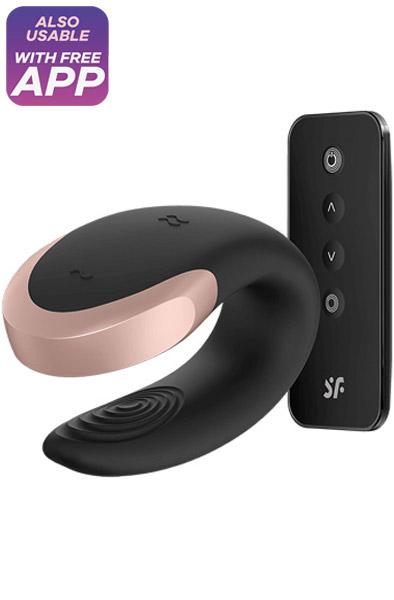 Satisfyer Double Love Black Appstyrd parvibrator
