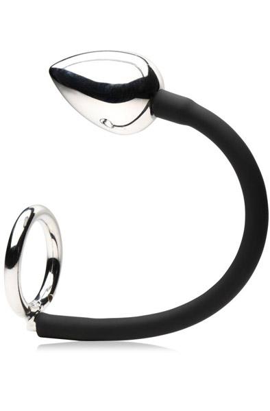 Tug + Plug Cock & Ball Ring With Anal Plug Analplugg med penisring