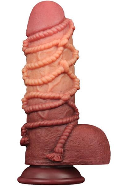 Dual Layered Silicone Cock With Rope 24,5 cm XL dildo