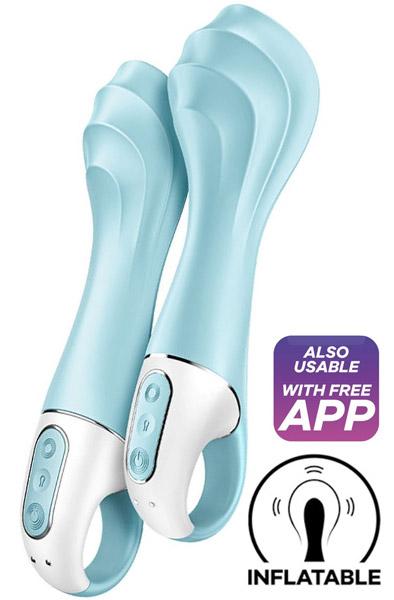 Satisfyer Air Pump Vibrator 5+ Blue G-punktsvibrator