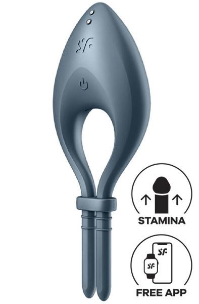 Satisfyer Bullseye Ring Vibrator Dark Blue Penisring med vibrator