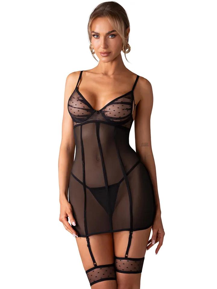 Obsessive Nuites Ruffled Chemise XXL/XXXL Chemise & Babydoll