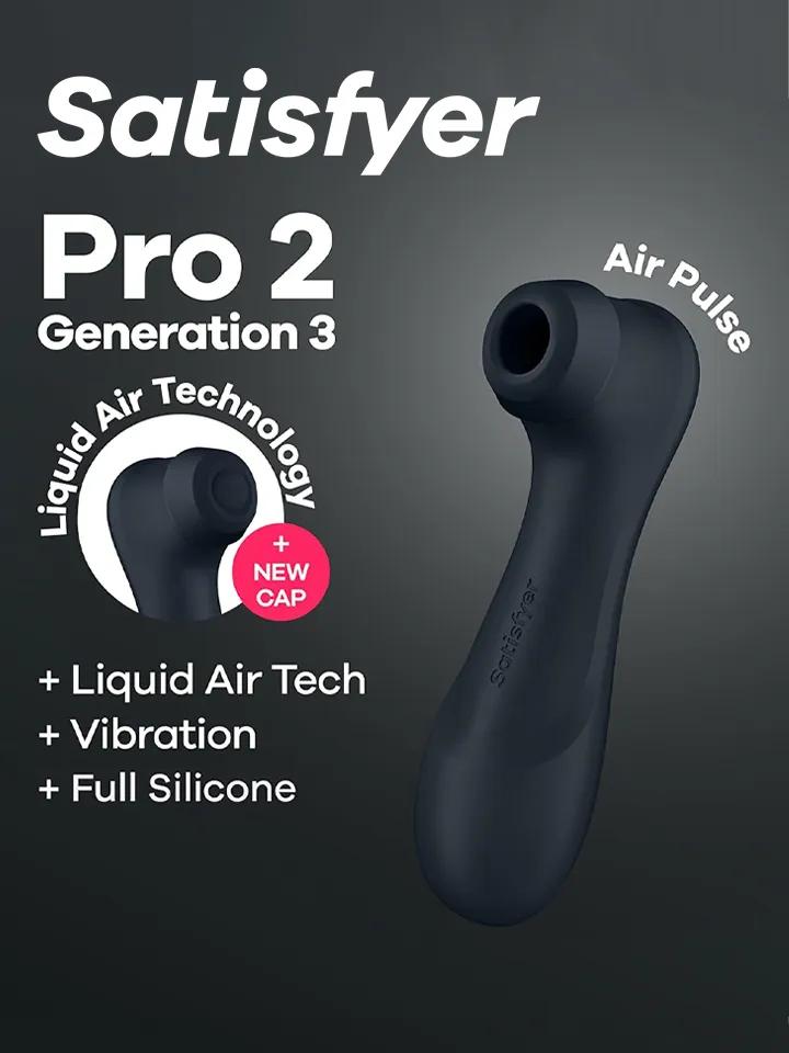 Satisfyer Pro 2 Generation 3 With Liquid Air Black Lufttrycksvibrator
