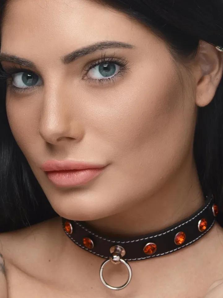 Strict Diamond Choker with O-Ring Black/Red Choker