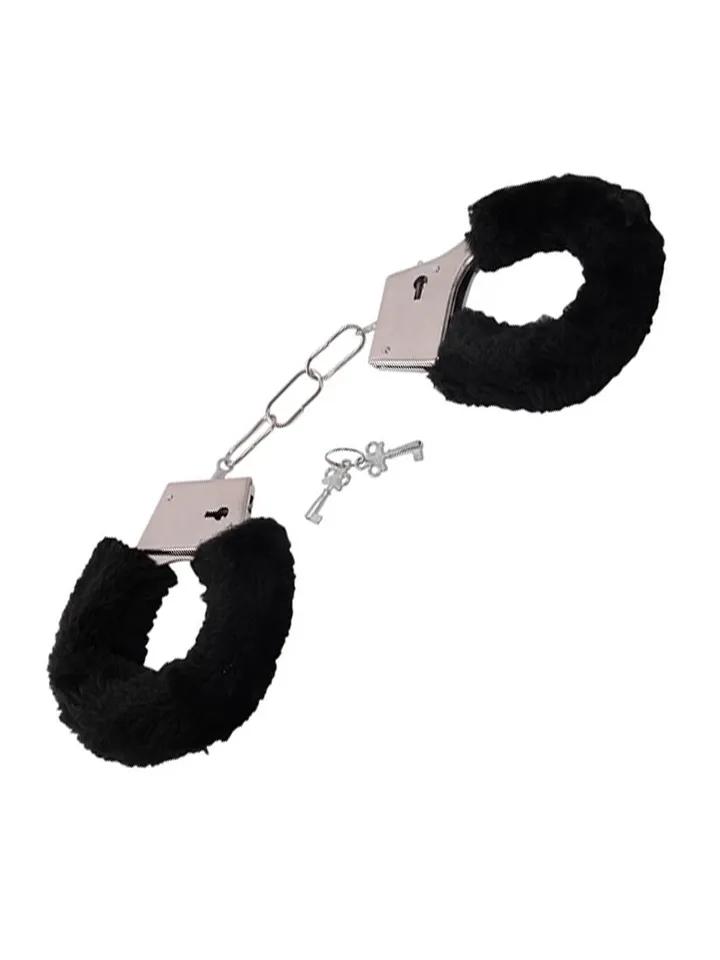 TOYZ4LOVERS Furry Handcuffs Black Handbojor med fluff