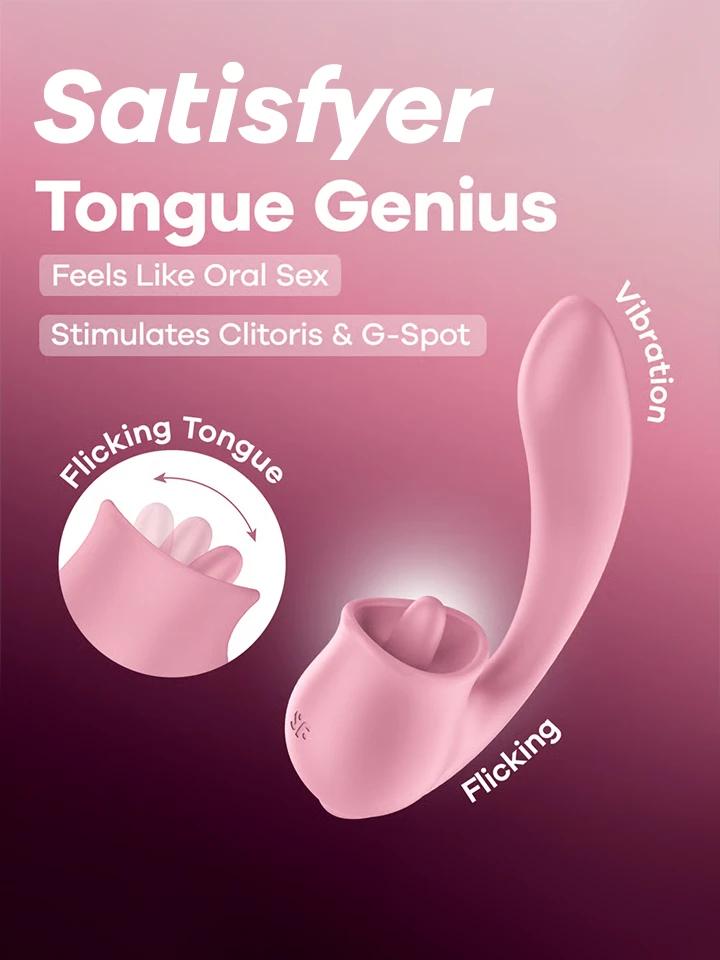 Satisfyer Tongue Genius Clitoral & G-Spot Stimulator G-punktsvibrator