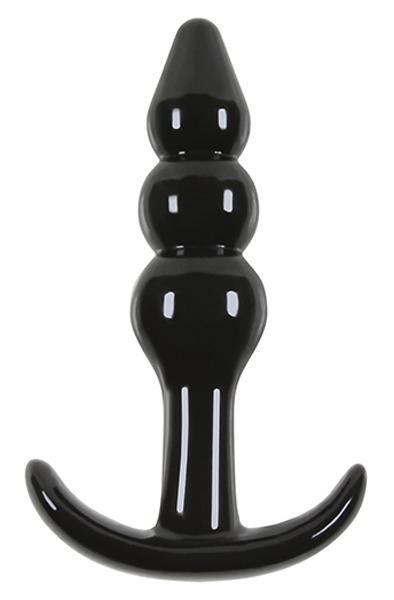 NS Novelties Jelly Rancher T-Plug Ripple Black Analplugg
