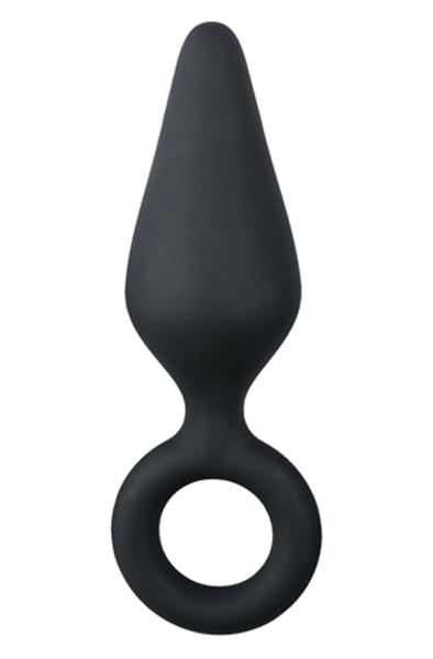Easytoys Pointy Butt Plug With Pull Ring Black Analplugg