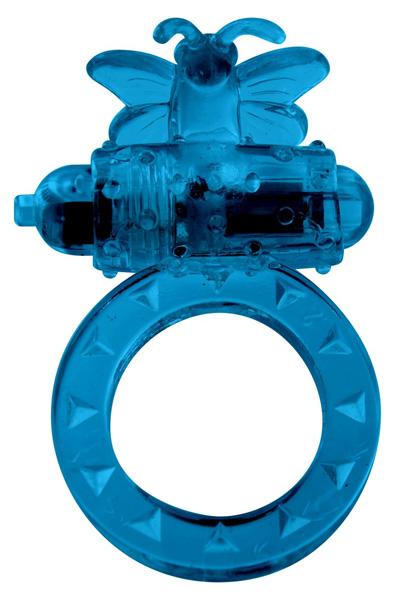 ToyJoy Flutter Ring Vibrating Ring Blue Penisring med vibrator