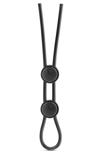Stay Hard Double Loop Cock Ring Black Penisring