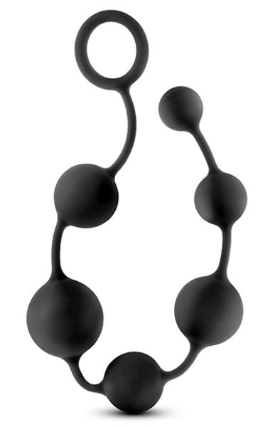Performance Silicone Anal Beads Black Analkulor