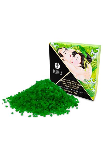 Shunga Erotic Art Moonlight Bath Sea Salt Lotus Flower 75g Badsalt