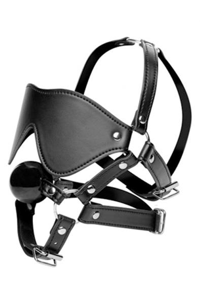 Strict Blindfold Harness & Ball Gag Gagball med harness