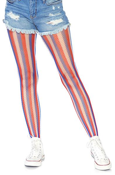Leg Avenue Americana Fishnet Tights One Size Fishnet Strumpbyxa