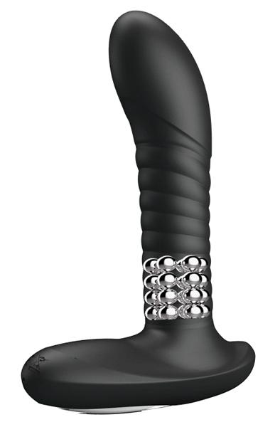 Pretty Love Massager Rotation & Vibrating Function Black Trådlös prostatavibrator