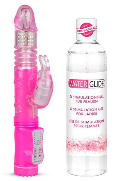 Rabbitvibrator + Orgasm Glidmedel 300ml Paketerbjudande
