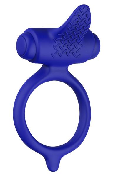B Swish Bcharmed Basic Cock Ring Blue Penisring med vibrator