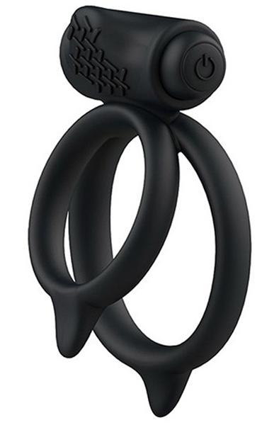 B Swish Bcharmed Basic Plus Black Penisring med vibrator
