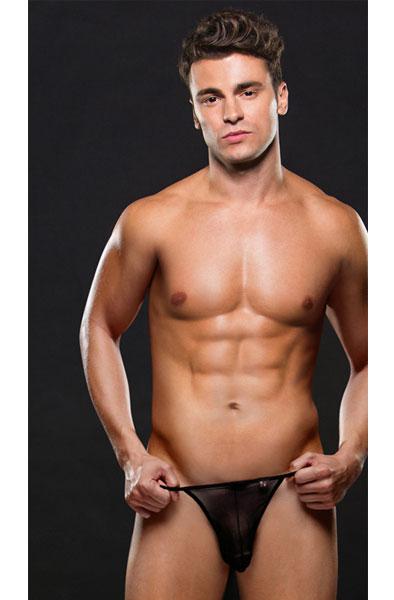 Envy Menswear Mesh Thong Black M/L Stringkalsong