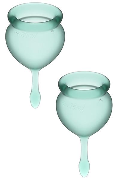 Satisfyer Feel Good Menstrual Cup Green Menskoppar