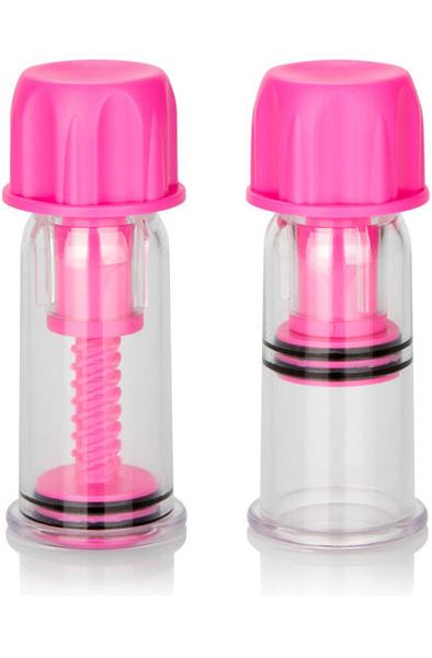 Cal Exotics Vacuum Twist Suckers Pink Nipple suckers