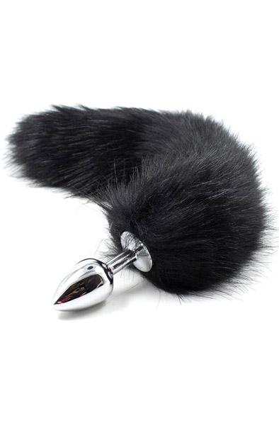 Fetish Addict Metal Butt Plug With Tail Analplugg med svans