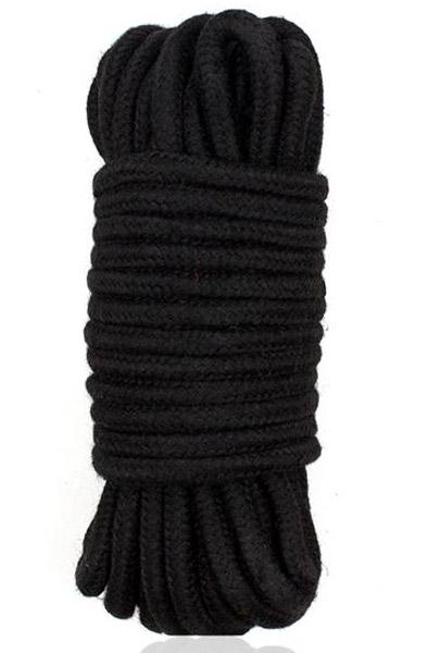 Bondage Cotton Rope 10 m Black BDSM rep