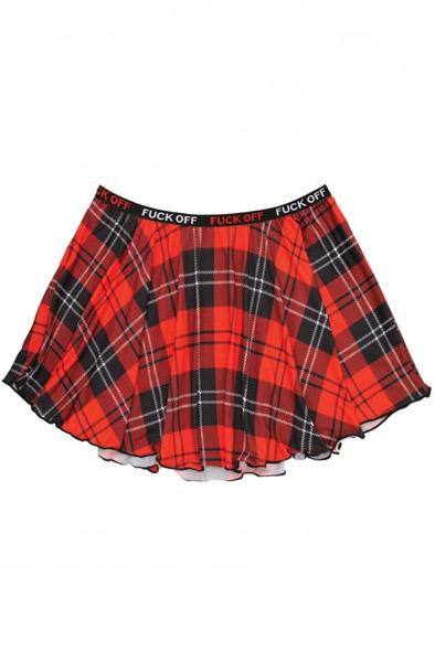 Vibes Fuck Off Skater Skirt S/M Kjol