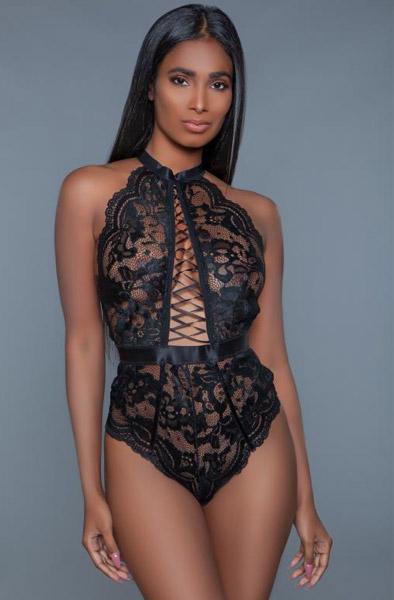 BeWicked Margot Lace Thong Bodysuit M Teddy