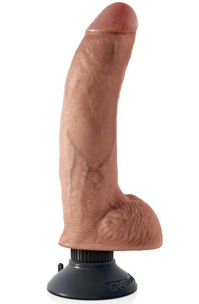 Pipedream Vibrating Cock With Balls Tan 23cm Dildo med vibrator