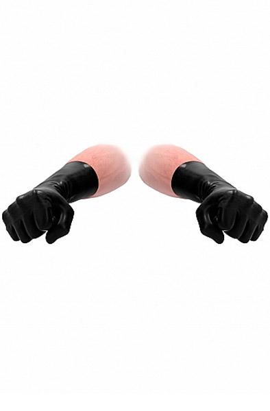 Fist It Latex Short Gloves Black Fisting handskar