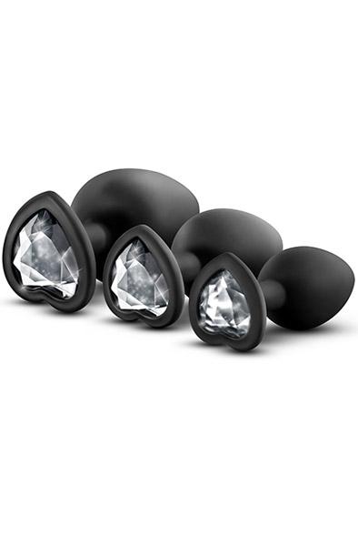 Luxe Bling Plugs Training Kit White Gems Analpluggar paket