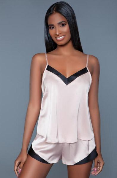 BeWicked Natalie Satin Chemise & Briefs M Sexiga underkläder